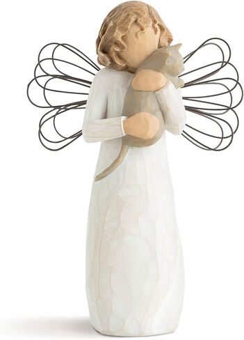 Willow Tree with affection Angel, I Love Our Friendship!, Gift to Celebrate Loving Pets and Cat Lovers, Sculpted Hand-Painted Figurine in Kuwait
