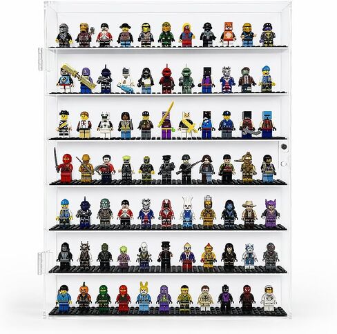 Minifigure Display Case for Lego - Acrylic Wall Cabinet, Dust-Proof Building Block Figure Display Box for Collectibles (1, Large) in Kuwait