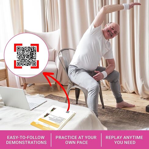 POCAZONE Chair Yoga Book for Seniors Over 60, 30-Day Exercise & Video Guide in Saudi Arabia