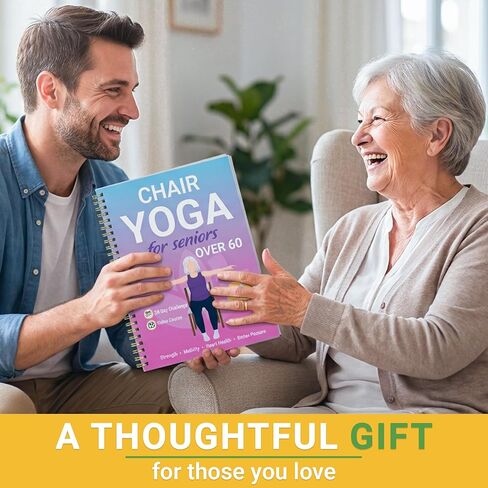POCAZONE Chair Yoga Book for Seniors Over 60, 30-Day Exercise & Video Guide in Saudi Arabia