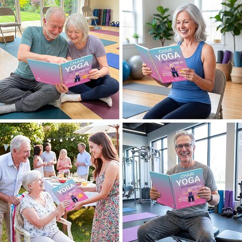 POCAZONE Chair Yoga Book for Seniors Over 60, 30-Day Exercise & Video Guide in Saudi Arabia