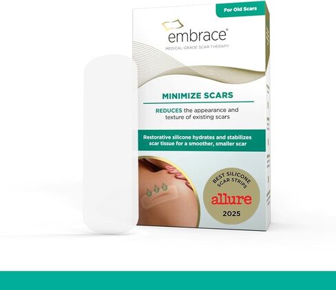 Embrace Minimize for Old Scars, Silicone Scar Sheets, Cut-to-Size Large, 4.7", 30 Day Supply in Kuwait