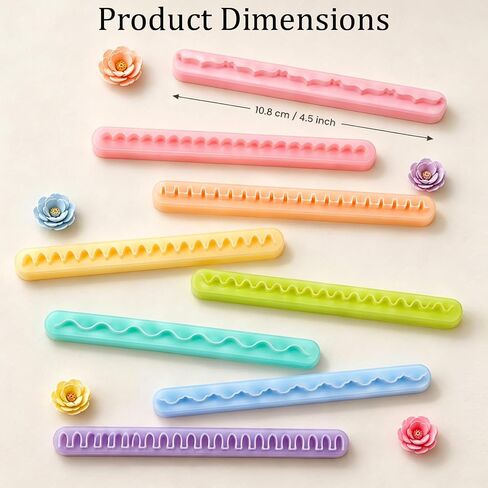 8 Pcs Polymer Clay Petal Cutters, 3D Flower Making Tools with Unique Edge Designs, Clay Cutting Tools for Handmade Flowers, Jewelry Making, DIY Crafts & Polymer Clay Projects in Saudi Arabia