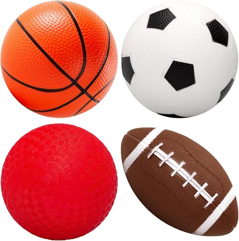 Soft Sports Balls for Kids, 7 Pack Outdoor Toys 5" Small Balls Set in Kuwait