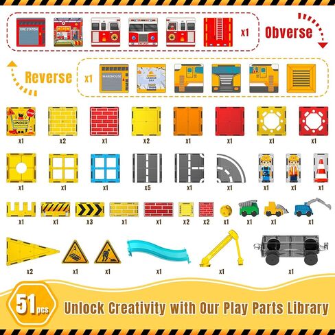 Magnetic Tiles for Kids Ages 4-8 Construction Toys with Crane Marble Run in Saudi Arabia