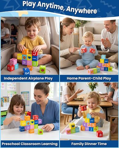 Magnetic Blocks for Toddlers,1.65in Large Montessori Building Cube for Kids in Kuwait