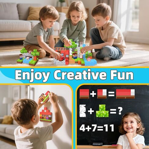 EchoPlan Magnetic Blocks, 200PCS Magnetic Building Blocks for Kids Ages 3+ in Kuwait