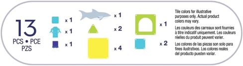 MAGNA-TILES Shark Dive 13-Piece Magnetic Construction Set, The Original Magnetic Building Brand in Kuwait