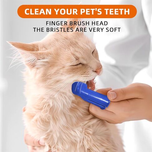 20Pcs Dog Finger Toothbrush with Soft Nylon Bristles 2.36in/6cm in Kuwait