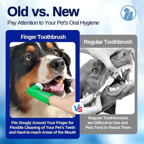20Pcs Dog Finger Toothbrush with Soft Nylon Bristles 2.36in/6cm in Kuwait