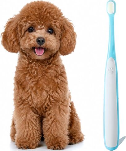 Small Dog Toothbrush, Cat & Puppy Tooth Brushing Kit, Ultra Soft & Mini Head Teeth Brush for Kitten & Tiny Pet, Doggy Toothbrushes Deep Dental Cleaning, 1 PCS - Pink Color in Saudi Arabia