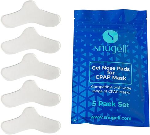 Gel Nose Pads for CPAP Mask by Snugell™ | 5 Pack Set | Compatible with Wide Range of CPAP Masks | Fits Most CPAP Face Masks | Sleep Nose Comfort Pads | in Saudi Arabia
