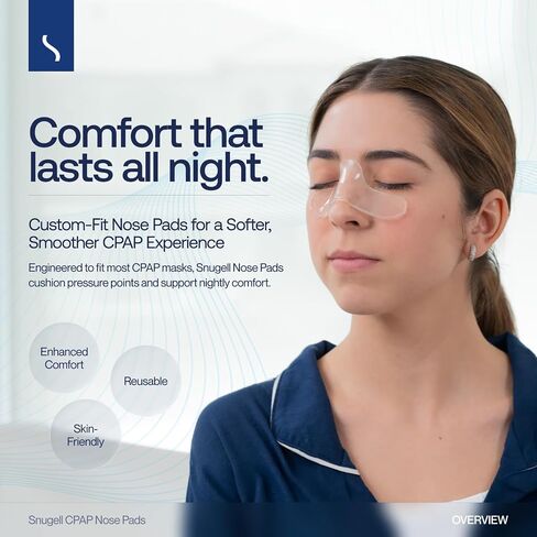 Gel Nose Pads for CPAP Mask by Snugell™ | 5 Pack Set | Compatible with Wide Range of CPAP Masks | Fits Most CPAP Face Masks | Sleep Nose Comfort Pads | in Saudi Arabia