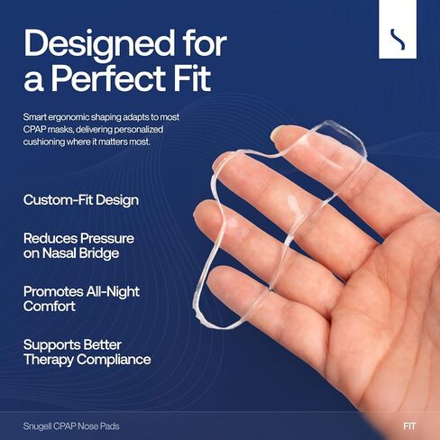 Gel Nose Pads for CPAP Mask by Snugell™ | 5 Pack Set | Compatible with Wide Range of CPAP Masks | Fits Most CPAP Face Masks | Sleep Nose Comfort Pads | in Saudi Arabia
