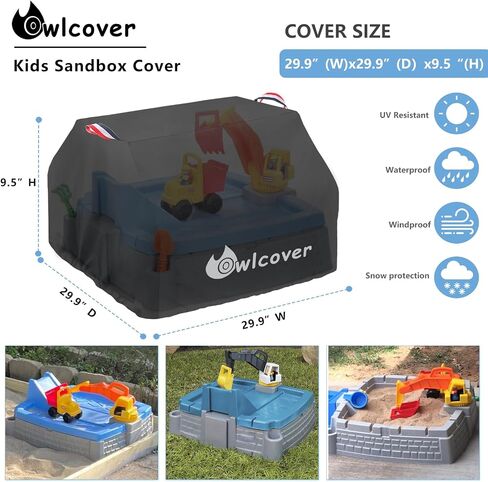 Kids Sandbox Cover for Little Tikes Dirt Diggers Excavator Sandbox Cover,Waterproof, Anti-UV Outdoor Toys Sandbox Covers in Kuwait