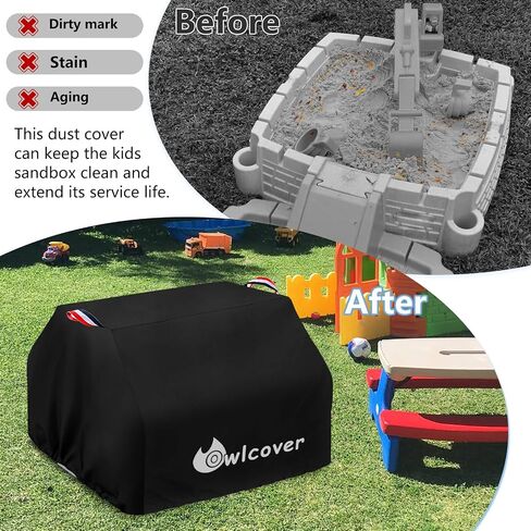 Kids Sandbox Cover for Little Tikes Dirt Diggers Excavator Sandbox Cover,Waterproof, Anti-UV Outdoor Toys Sandbox Covers in Kuwait