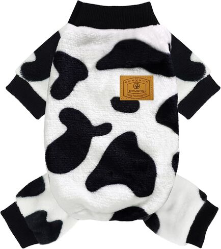 XPUDAC Cow Dog Sweater, Dog Winter Clothes for Small Medium Dogs Girl Boy Fleece Pet Pajamas for Winter Christmas, Medium in Kuwait