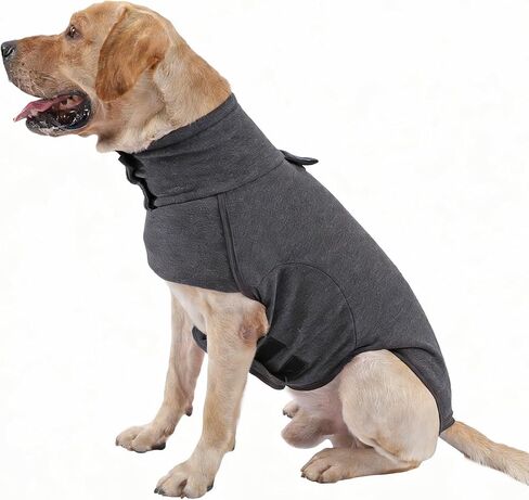 Fleece Dog Sweaters, Pullover Dog Jumpsuit Pajamas (Grey, L) in Kuwait