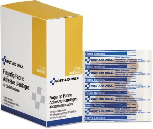 First Aid Only - G126 Fingertip Fabric Bandage, 40 Count in Saudi Arabia