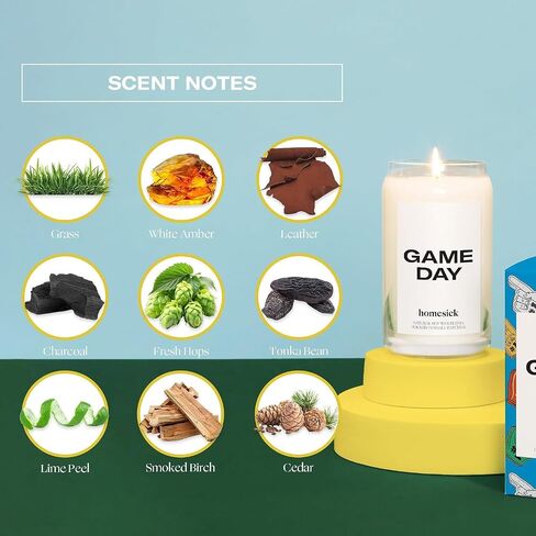 Homesick Premium Scented Candle, 19th Hole - Scents of Sand Dunes, Golden Hops, Amber, 13.75 oz, 60-80 Hour Burn, Gifts, Soy Blend Candle Home Decor, Relaxing Aromatherapy Candle in Kuwait