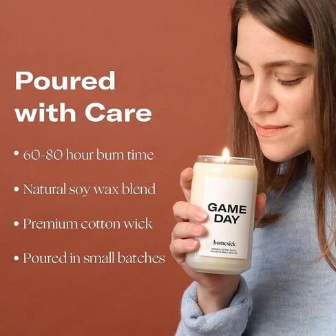 Homesick Premium Scented Candle, 19th Hole - Scents of Sand Dunes, Golden Hops, Amber, 13.75 oz, 60-80 Hour Burn, Gifts, Soy Blend Candle Home Decor, Relaxing Aromatherapy Candle in Kuwait