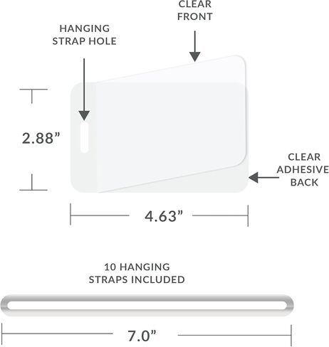 C-Line Super Heavyweight Cleer Adheer Luggage/ID Tag with Straps, 4-9/16 x 2-13/16 Inches, 10 per Pack (65107) in Kuwait