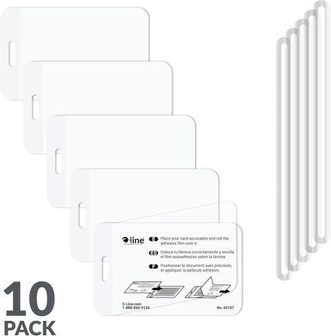 C-Line Super Heavyweight Cleer Adheer Luggage/ID Tag with Straps, 4-9/16 x 2-13/16 Inches, 10 per Pack (65107) in Kuwait