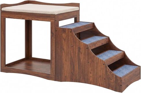 unipaws Pet Bunk Bed with Removable Step for Dog and Cat, Window Perch Seat in Saudi Arabia