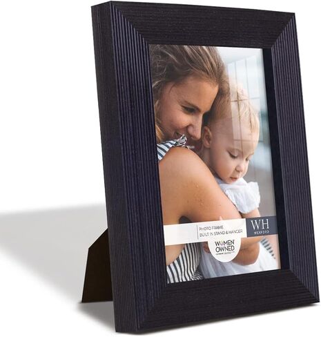 Renditions Gallery 3.5x5 inch Picture Frame Modern Style Wood Pattern and High Definition Glass Ready for Wall and Tabletop Photo Display, Red Frame in Kuwait
