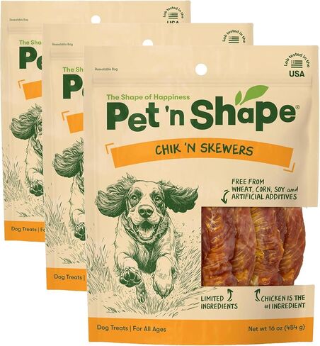 Pet 'n Shape Duck 'n Skewers, Duck Wrapped Rawhide Dog Treats, 16 oz in Kuwait