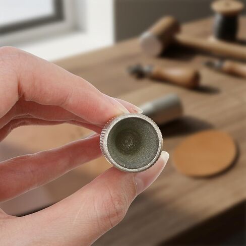 Leather Hole Punch Sharpener Emery Round Edge Grinder Polishing Polisher Tool for Handmade Manual DIY Crafts 3-16MM, Silver-Gray in Kuwait