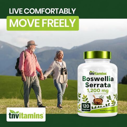 tnvitamins Boswellia Serrata Herbal Extract Capsules | 1200 MG/Capsule (120 Capsules) | Joint Support Supplement* | Ayurvedic Herb: Indian Olibanum/Frankincense in Saudi Arabia