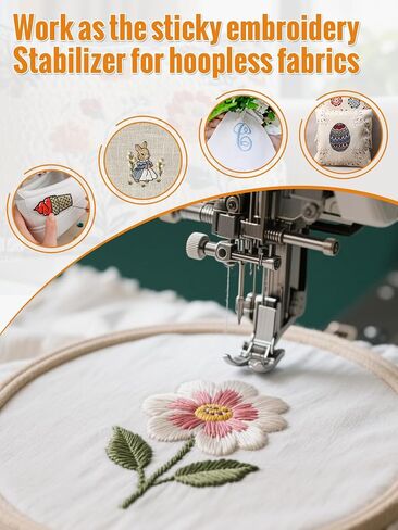 8PCS Printable Embroidery Stabilizer 8.5"x11" Wash Away Stabilizer in Kuwait