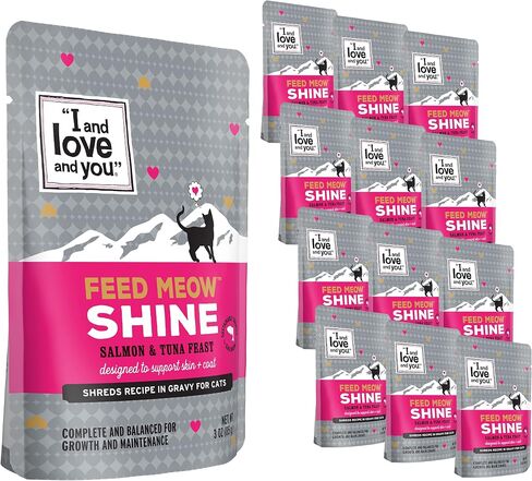 I AND LOVE AND YOU Feed Meow Tummy Wet Cat Food - Tuna + Pumpkin - Digestion Support, Grain Free, Shredded, 3oz Pack of 12 in Kuwait