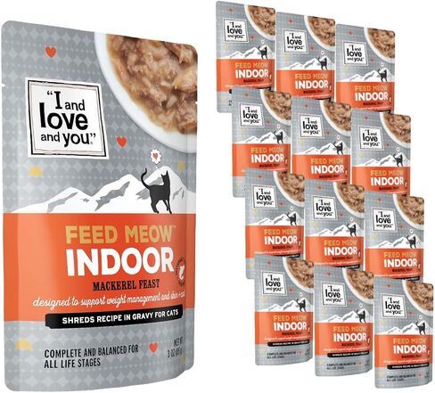 I AND LOVE AND YOU Feed Meow Tummy Wet Cat Food - Tuna + Pumpkin - Digestion Support, Grain Free, Shredded, 3oz Pack of 12 in Kuwait