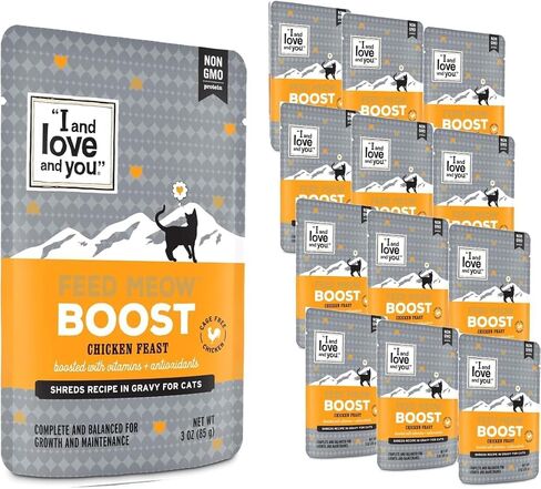 I AND LOVE AND YOU Feed Meow Tummy Wet Cat Food - Tuna + Pumpkin - Digestion Support, Grain Free, Shredded, 3oz Pack of 12 in Kuwait
