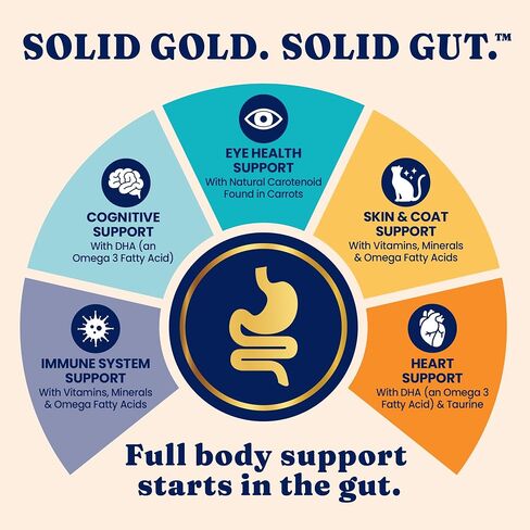 Solid Gold Bone Broth Cat Food Topper, Tuna, Lickable Pouches, 12ct in Kuwait