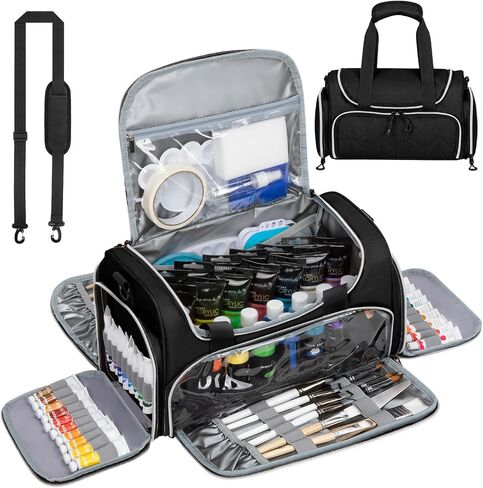 Acrylic Paint Storage Bag Holds 32 Bottles (2 oz) Acrylic Paints in Kuwait