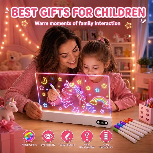 SINWE 16" led Drawing Board, Neon Glow Doodle Pad for Girl Gift in Kuwait
