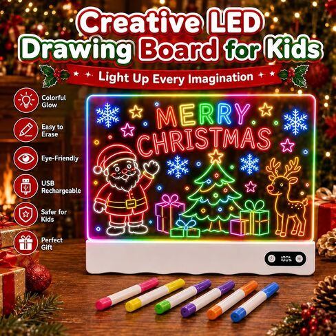 SINWE 16" led Drawing Board, Neon Glow Doodle Pad for Girl Gift in Kuwait