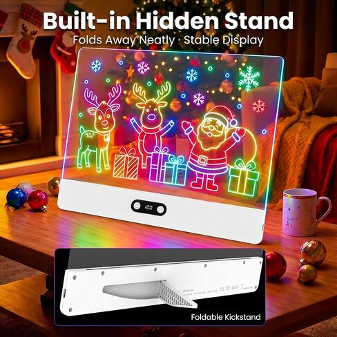 16" Rechargeable LED Drawing Board for Girls, 11 Light Modes in Kuwait