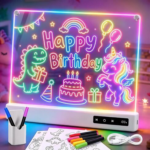 16" LED Drawing Board for Kids, Rechargeable Glow Doodle Board Toys in Kuwait