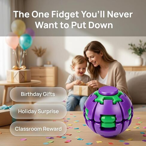 Press to Spin Fidget Ball Spin Stress Spinner Ball Sensory Fidget Toys in Saudi Arabia
