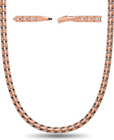 MagnetRX® Copper Magnetic Necklace - Ultra Strength Magnetic Necklace - 99.9% Pure Copper Necklace with Magnets (21.50 Inches, Style: Classic) in Kuwait