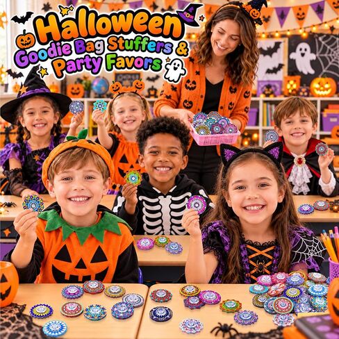 50Pcs Fidget Spinner Bulk Classroom Prize for Kids, Halloween Party Favors in Kuwait