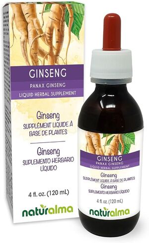 Naturalma Ginseng (Panax ginseng) root Alcohol-free Tincture - 4 fl oz Liquid extract in drops - Herbal supplement - Vegan in Kuwait