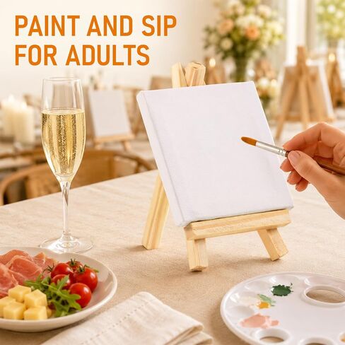 10 Pack Mini Canvas with Easel Set in Kuwait