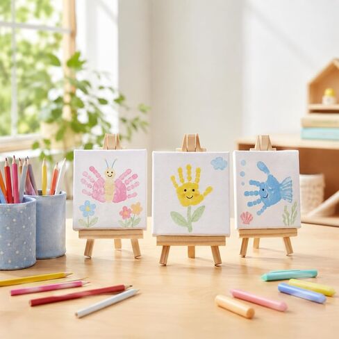 10 Pack Mini Canvas with Easel Set in Kuwait