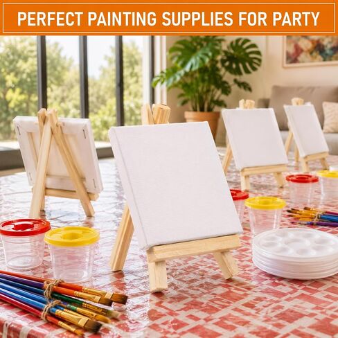 10 Pack Mini Canvas with Easel Set in Kuwait