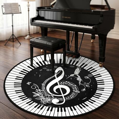Boho Round Area Rug 3ft Soft Bohemian Mandala Rugs Non Slip Indoor Sofa Floor Area Mat Carpet for Living Room Sofa Bedroom Nursery Decor (Black) in Kuwait